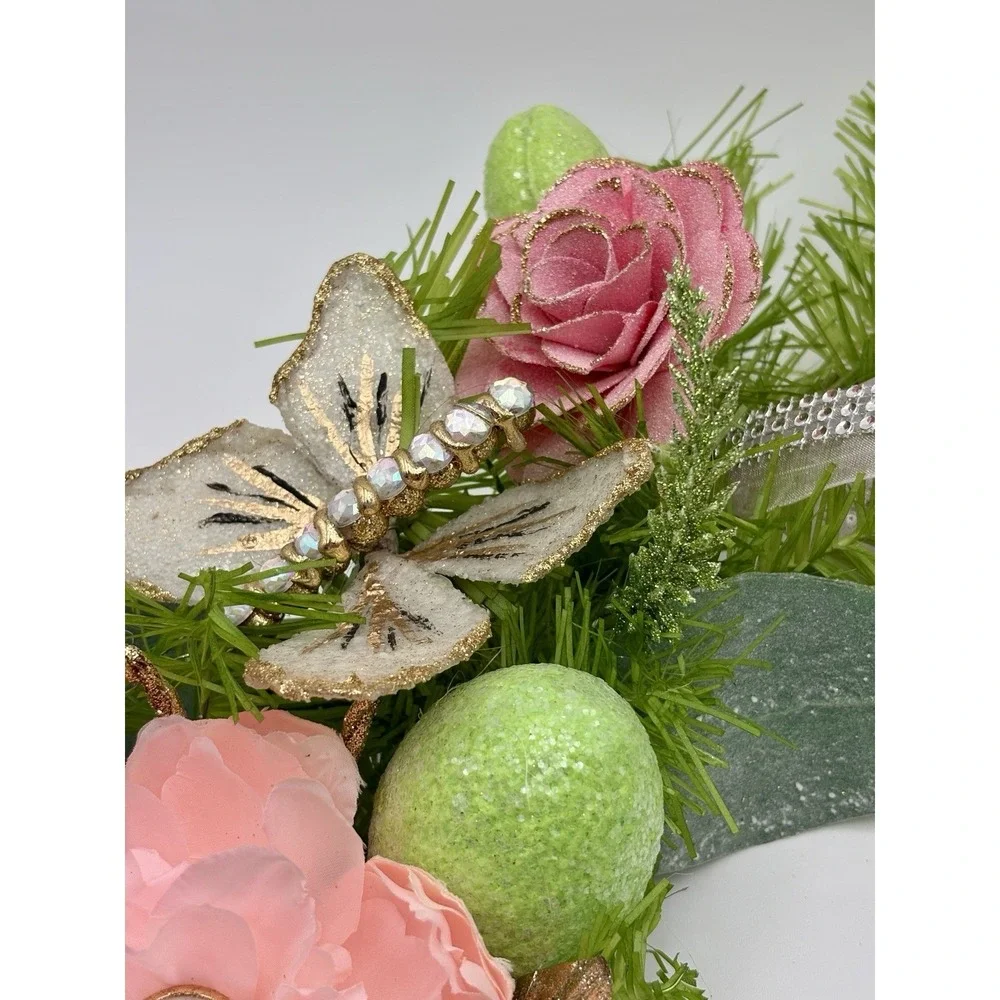 EASTER Capiz Gold Embellished Eggs‎ Butterfly 5ft GARLAND